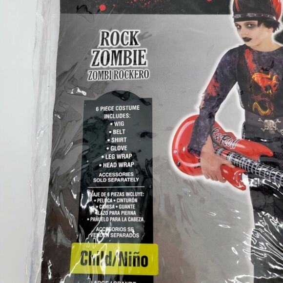 Rock‎ Zombie Kids Costume Large NWT - Picture 5 of 6